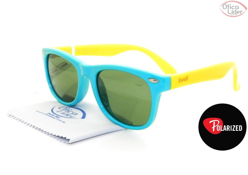 Swell SW 803 52 Infantil Acetato Azul / Amarelo Polarizado
