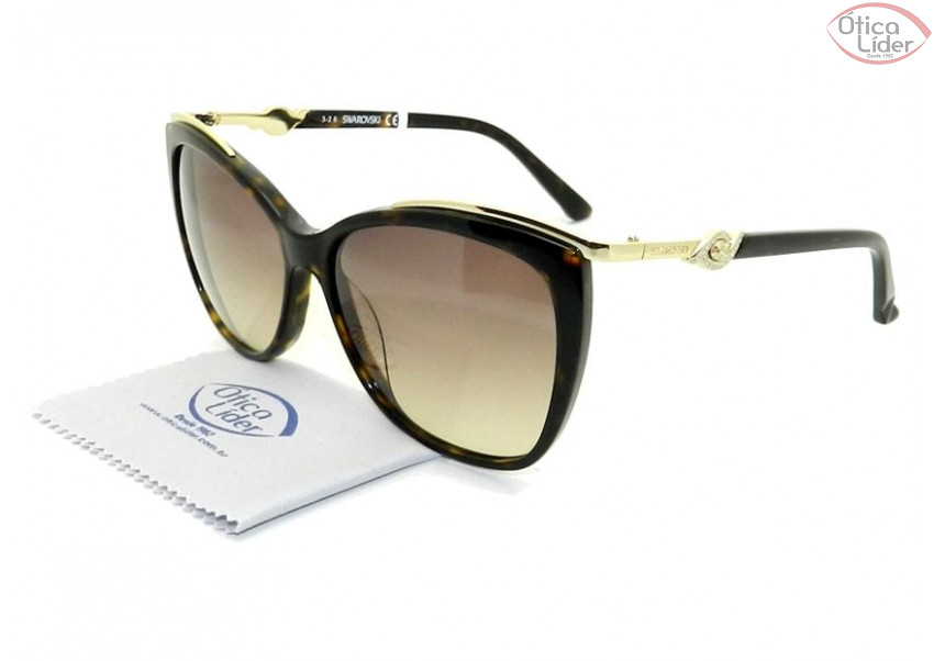 Swarovski SWA 104 52f 57 Festive Acetato Mesclado / Metal Dourado