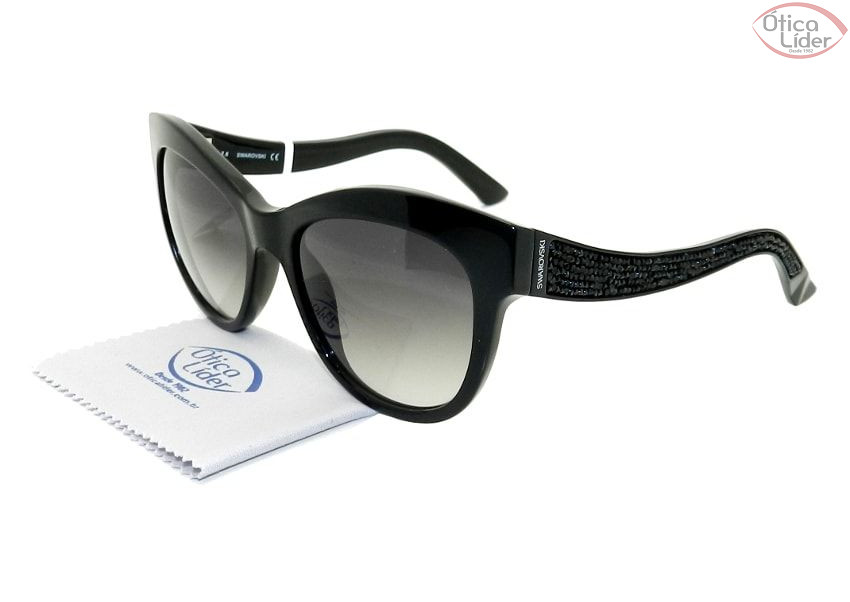 Swarovski SWA 110 01b 54 Fabulous Acetato Preto Cristalizado