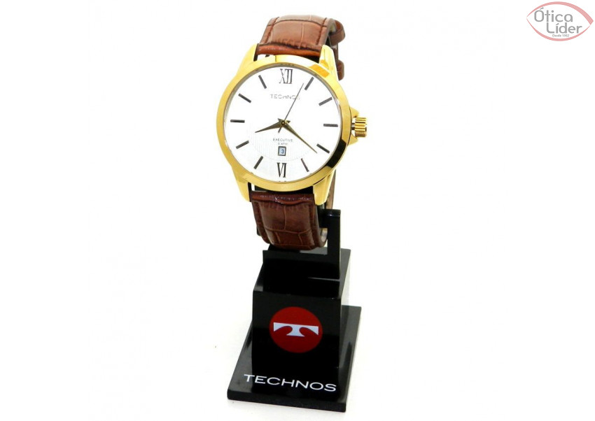Technos TE 2115 knh/0x Aço Pulseira Couro Classic Executive