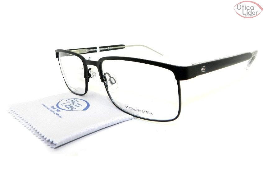 Tommy Hilfiger TH 1235 fsw 55 Metal Preto Acetato at 20 de