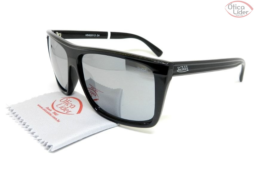 Von Dutch VD 62013 c4 60 Acetato Preto Prata Espelhado