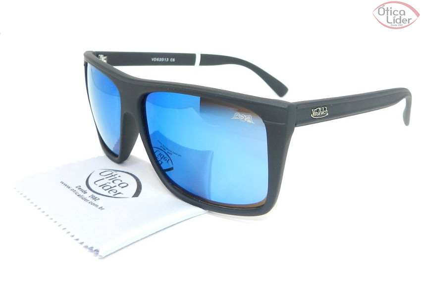 Von Dutch VD 62013 c6 63 Acetato Preto Espelhado 