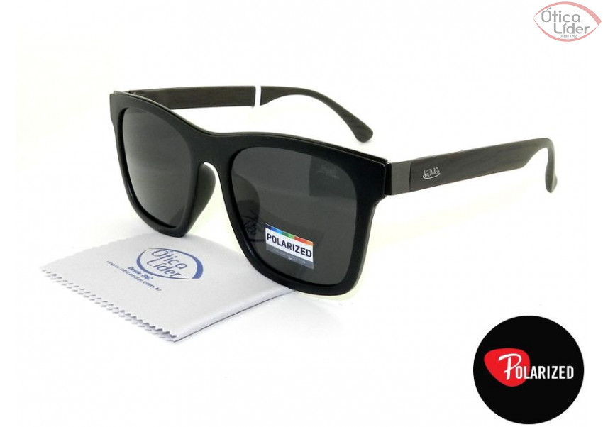 Von Dutch VD 62014 c1 55 Acetato Preto / Cor Maderia Polarizado