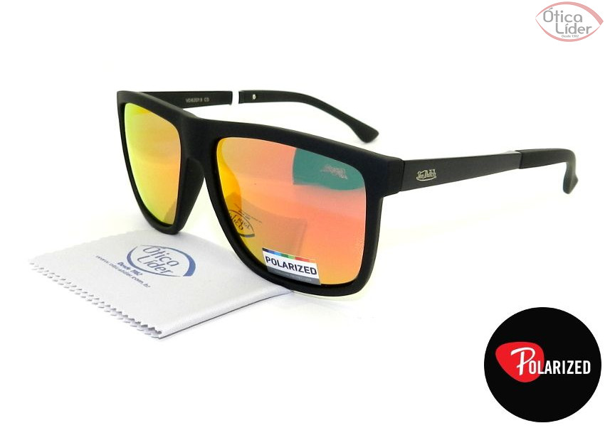 Von Dutch VD 62019 c5 59 Acetato Preto Espelhado Polarizado