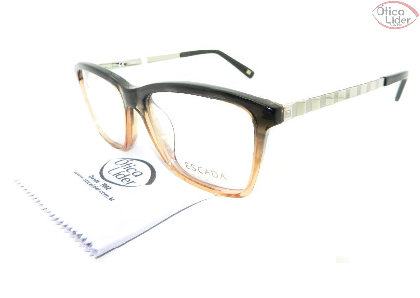 Escada VES 333 0anv 52 Acetato Preto / Marrom Transparente