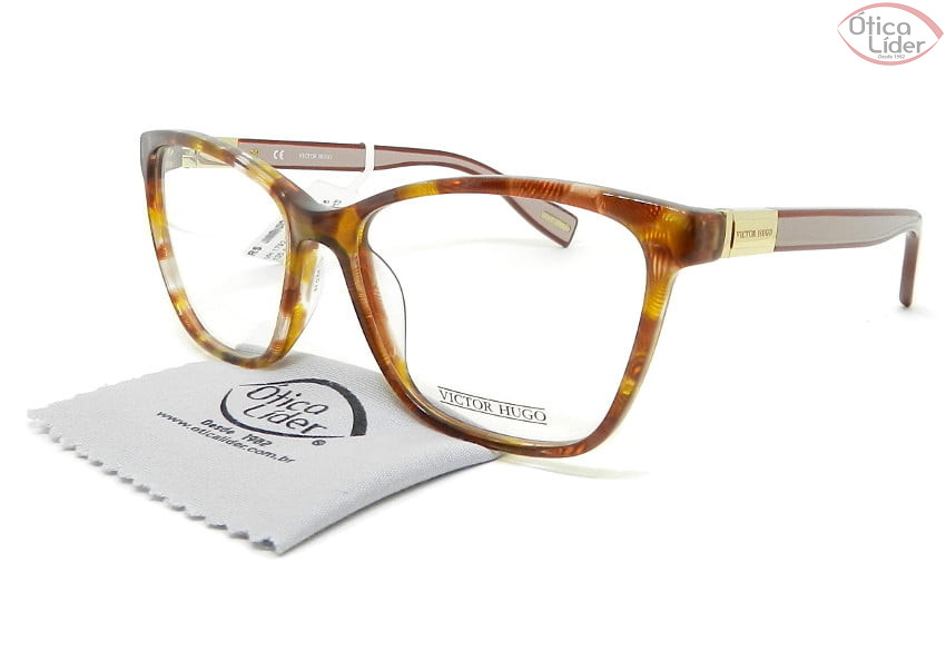 Victor Hugo VH1792 col.0789 55 Acetato Marrom Decorado e Bordô