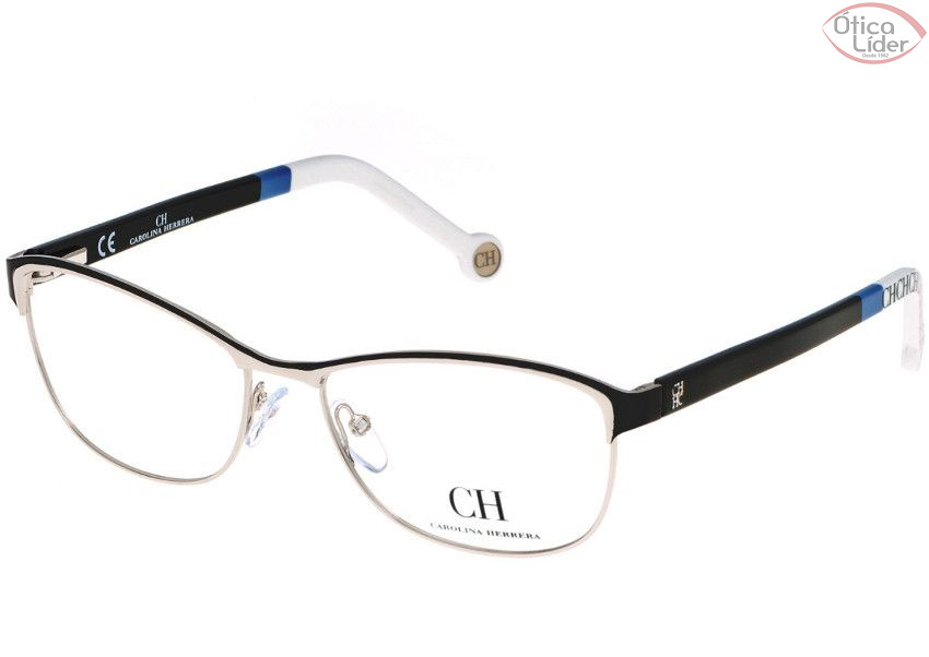 Carolina Herrera VHE 048 0579 55 Metal Preto / Dourado