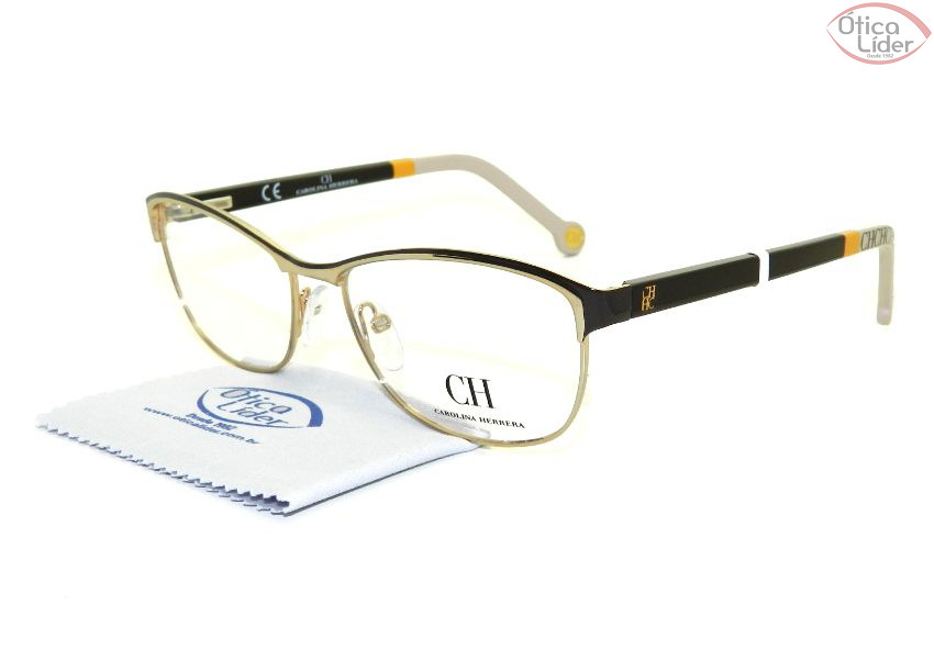 Carolina Herrera VHE 048 300x 55 Metal Dourado / Grafite