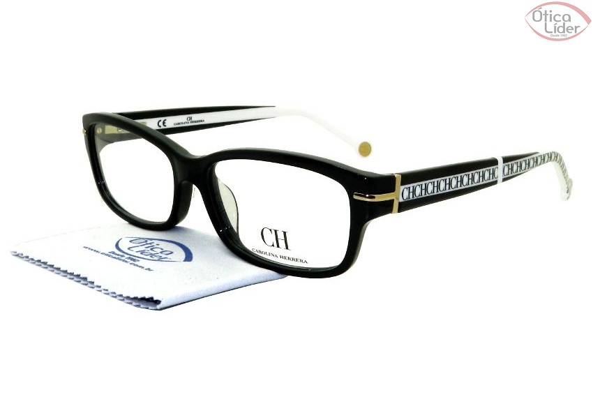 Carolina Herrera VHE579 0700 54 Acetato Preto / Branco