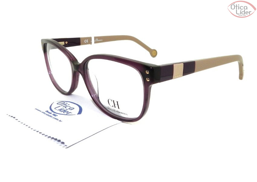 Carolina Herrera VHE 581 097t 54 Acetato Roxo / Bege