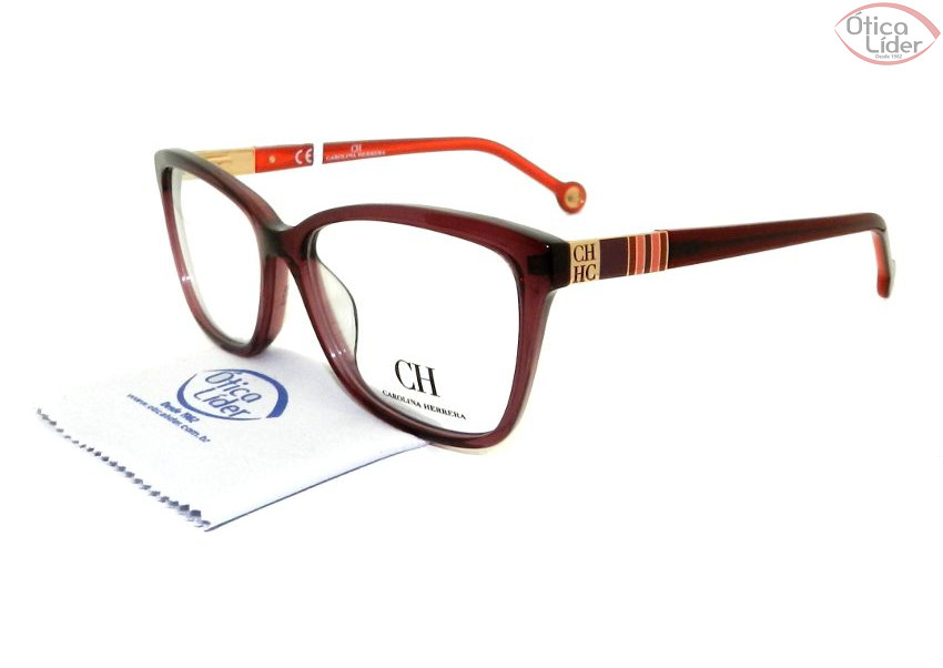 Carolina Herrera VHE 585 0w48 55 Acetato Bord&ocirc; / Vermelho
