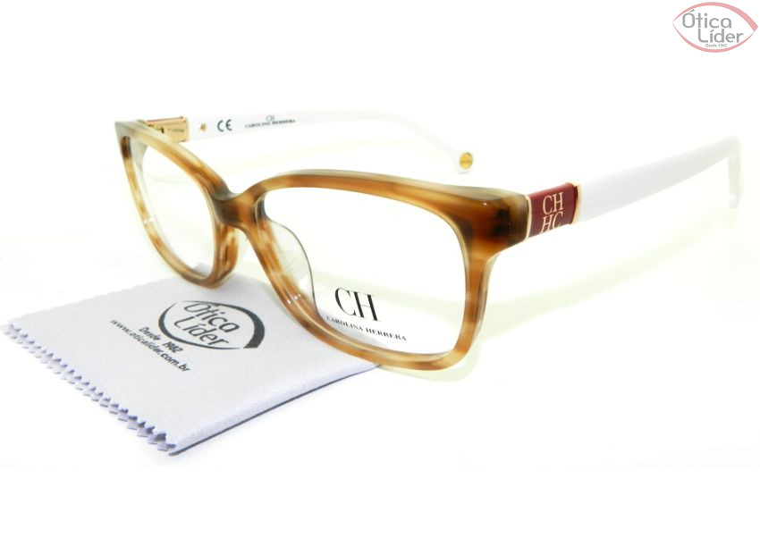 Carolina Herrera VHE 591 0c00 54 Acetato Mesclado / Branco