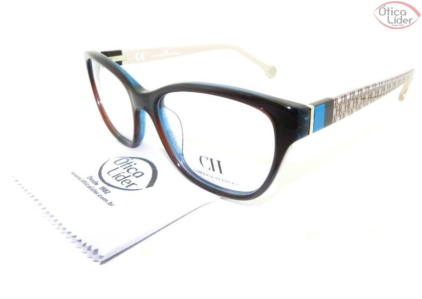 Carolina Herrera VHE 592 0d25 53 Acetato Preto / Azul