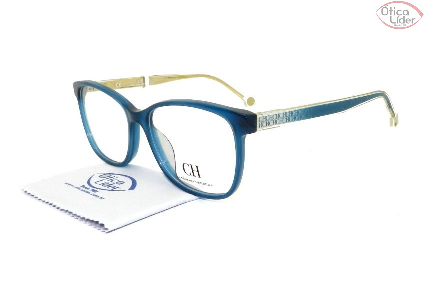 Carolina Herrera VHE 676 0u36 54 Acetato Azul / Bege