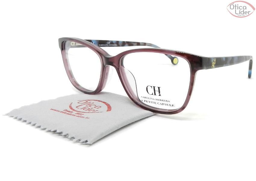 Carolina Herrera VHE719l col.0w48 50 Acetato Roxo Transparente/ Azul