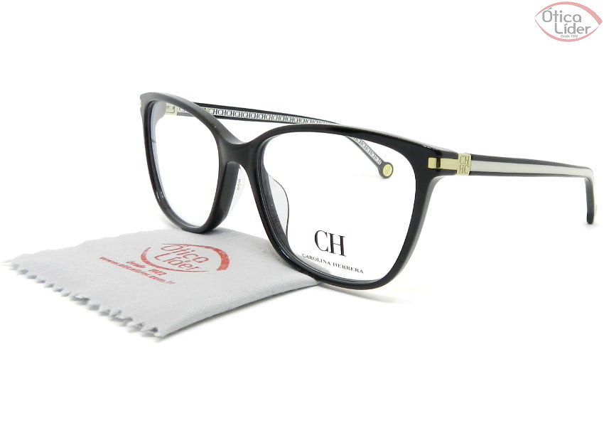 Carolina Herrera VHE775 col.0700 54 Acetato Preto c/ Branco