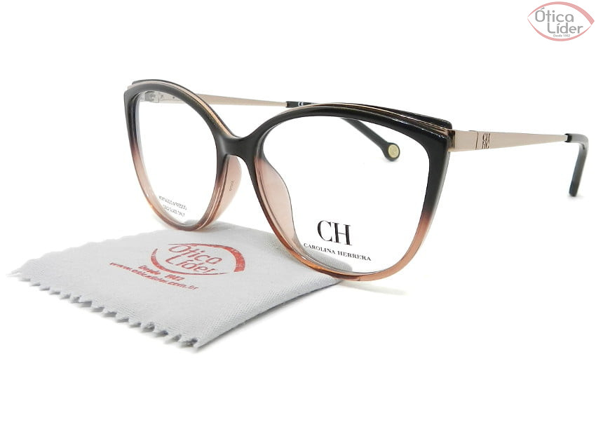 Carolina Herrera VHE783 col.09d2 53 Acetato Marrom / Metal Cobre