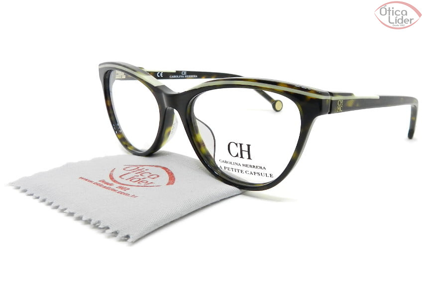 Carolina Herrera VHE837l col.722y 51 Acetato Tartaruga c/ Bege