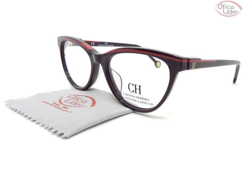 Carolina Herrera VHE837l col.d82y 51 Acetato Roxo c/ Rosa