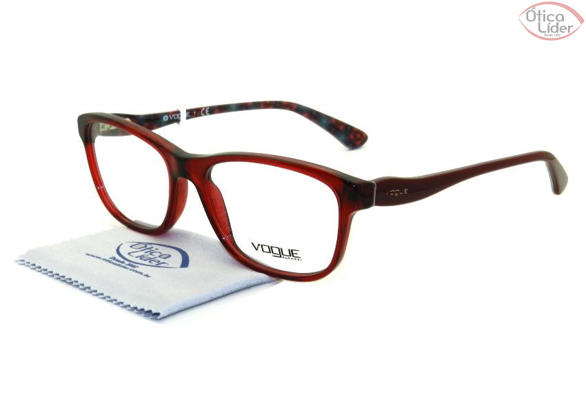 Vogue VO2908 2257 53 Acetato Vermelho Transparente / Bordô