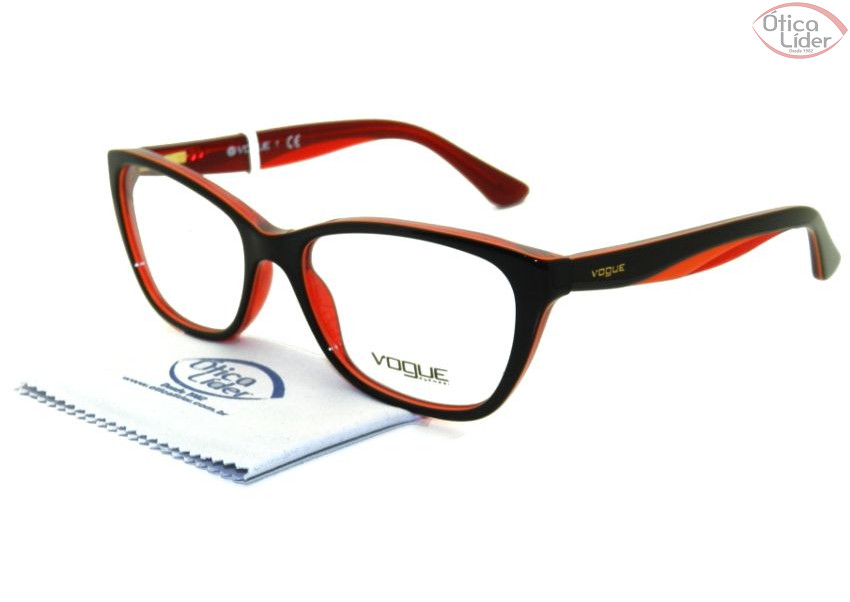 Vogue VO2961 2312 51 Acetato Preto / Vermelho