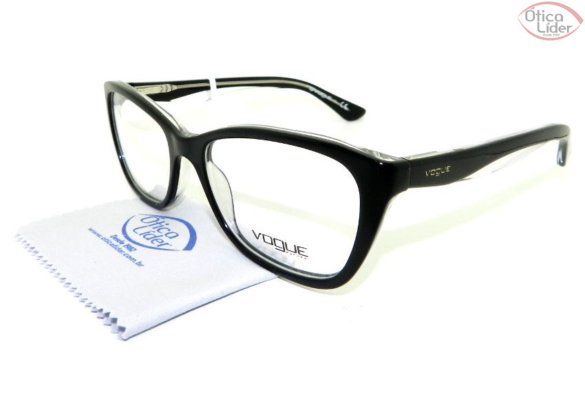 Vogue VO 2961 w827 53 Acetato Preto / Transparente