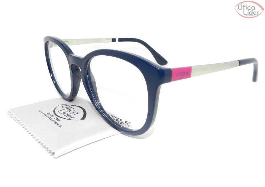 Vogue VO2986l 2288 51 Acetato Azul Marinho / Metal Prata