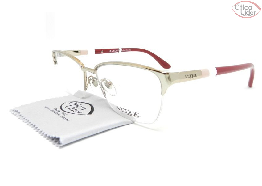 Vogue VO4041l 995 53 fny Metal Dourado / Acetato Bordô