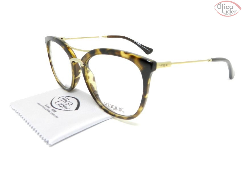 Vogue VO5156l w656 53 Acetato Havana / Metal Dourado