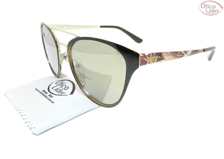 Vogue VO 4078s 50215a 53 Metal Marrom / Dourado / Decorado