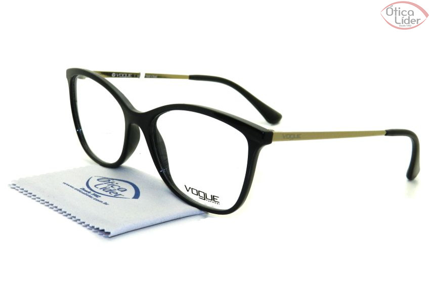 Vogue VO 5077l w44 54 Acetato Preto / Dourado
