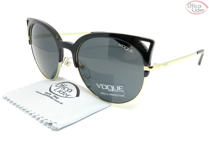 Vogue VO 5137s w44/87 55 Acetato Preto / Metal Dourado