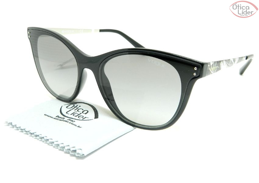 Vogue VO5205-s w44/11 62 Acetato Preto / Metal Decorado / Prata