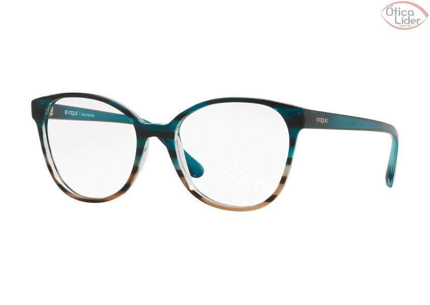 Vogue VO5234-l 2650 52 Acetato Azul / Marrom Listrado Transparente