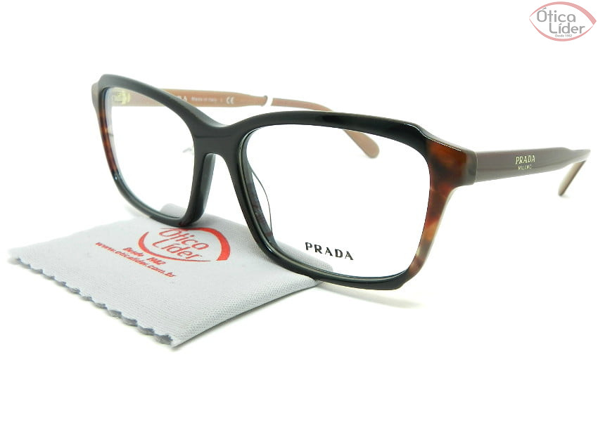 Prada HERITAGE VPR01v 495 1o1 55 Acetato Preto / Pink Havana