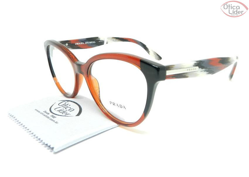 Prada VPR05u vyo 1o1 54 Acetato Vermelho Mesclado