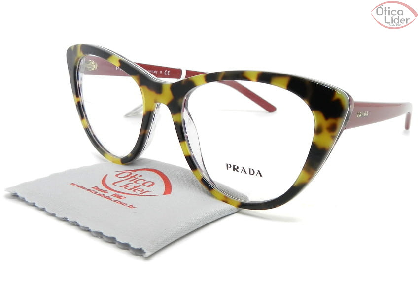 Prada MILLENNIALS VPR05x 514 1o1 53 Acetato Havana / Vermelho Decorado