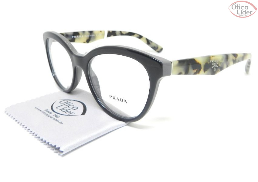 Prada VPR11r tfn 1o1 52 Acetato Preto / Mesclado