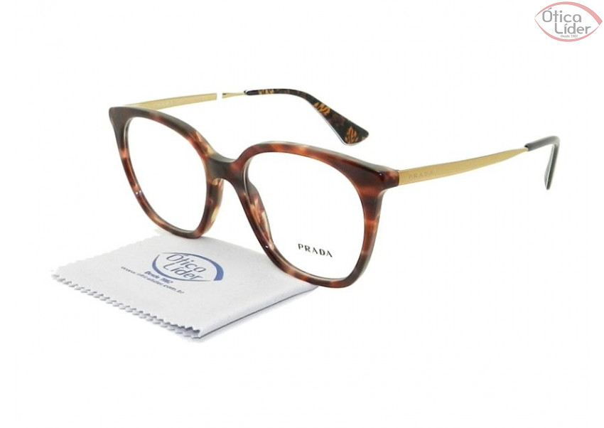 Prada VPR 11t ueo 1o1 53 Acetato Demi / Metal Dourado