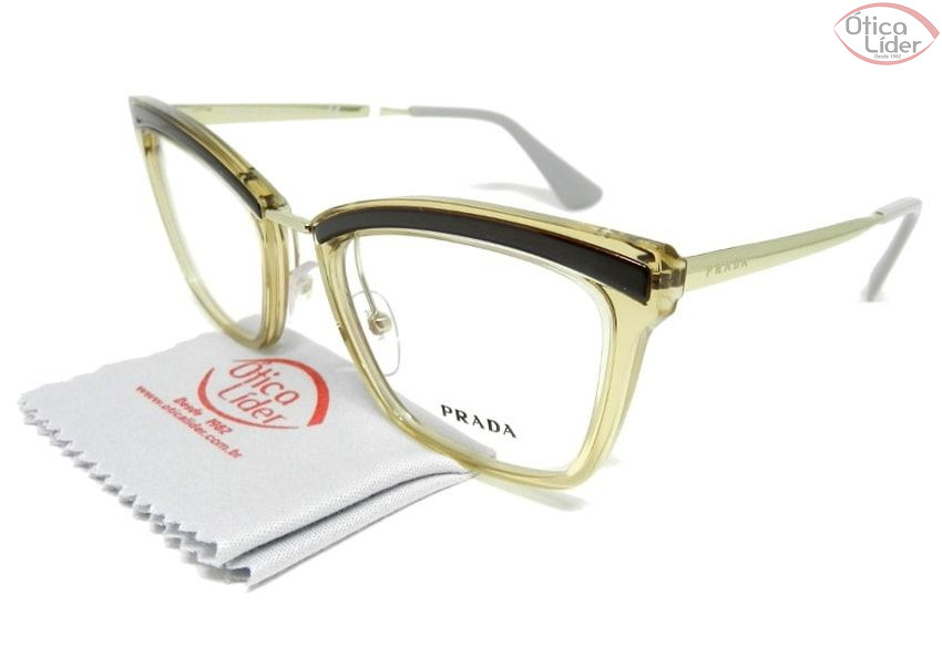 Prada VPR15u kof 1o1 50 Acetato Marrom / Metal Dourado