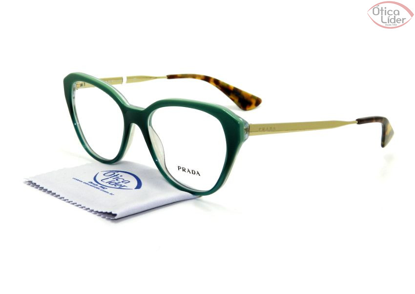 Prada VPR 28s ufu 1o1 52 Acetato Verde / Metal Dourado