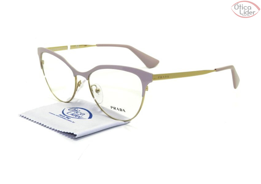 Prada VPR55s uf5 1o1 54 Acetato Rosado / Metal Dourado