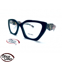 Prada MILANO VPR 09Y 21B 101 54 Acetato Preto/ Hst tartaruga rosa
