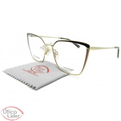Óculos Ana Hickmann AH1373 04f 55 Gatinho Metal Dourado / Marrom