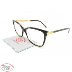 Óculos Ana Hickmann AH6322 h02 52 Acetato Mesclado Marrom e Dourado