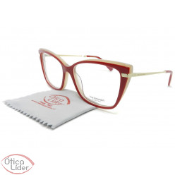 Óculos Ana Hickmann AH6372 h02 55 Acetato Vermelho / Dourado