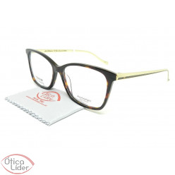 Óculos Ana Hickmann AH London IV Shiny 54 Acetato Mesclado / Titanium Dourado