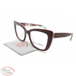 Dolce & Gabbana DG3308 3202 51 Acetato Bordô/Floral