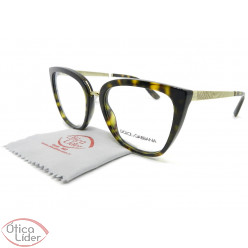 Dolce & Gabbana DG3314 502 55 Acetato Havana / Metal Dourado